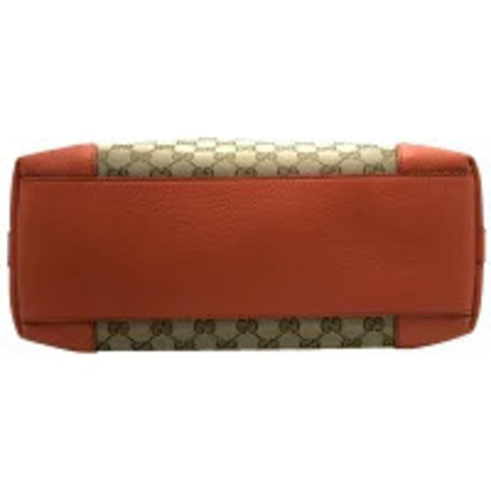 Gucci Shoulder Orange Crossbody GG Handbag Bag Canvas Beige - Picture 5 of 13
